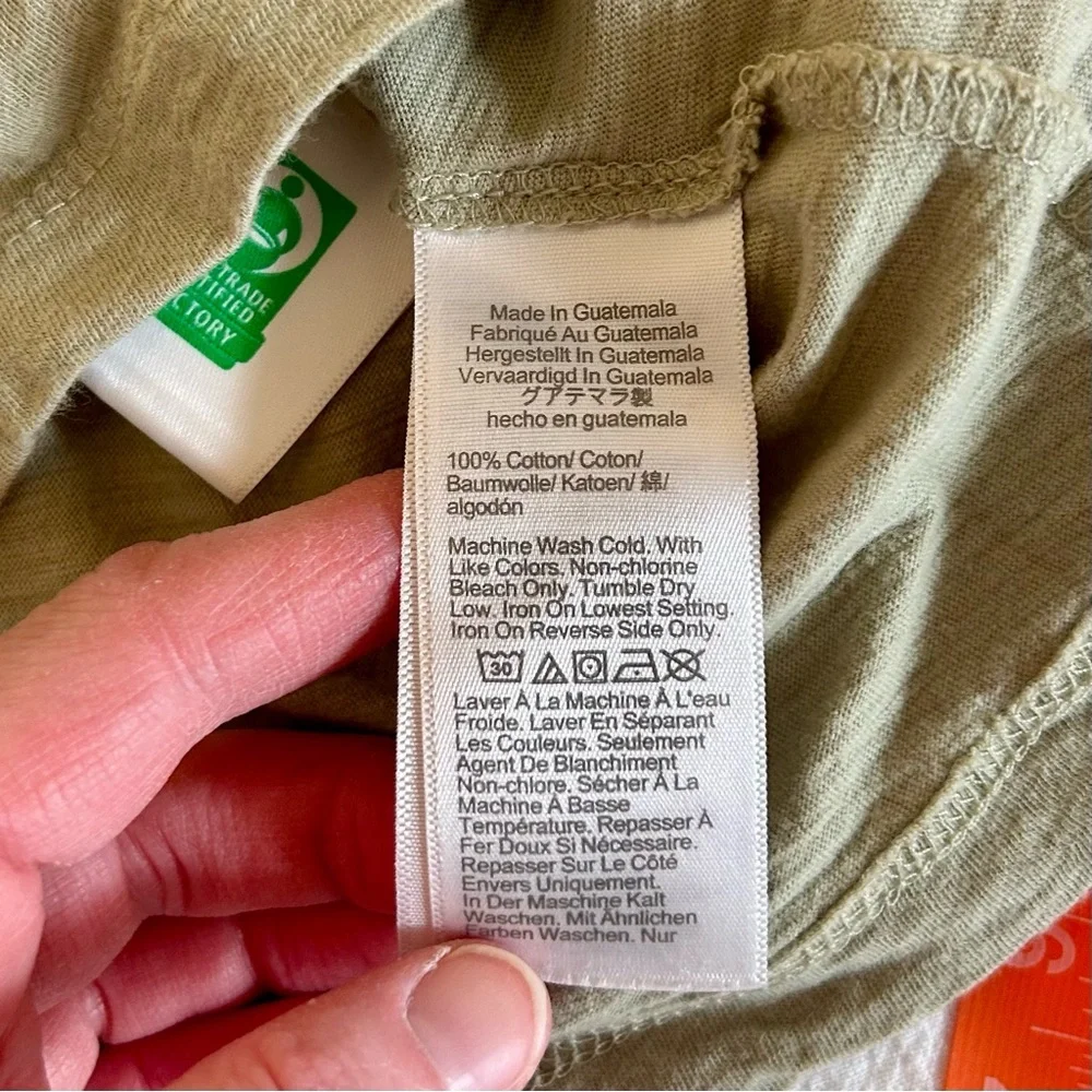 J. Crew Women’s Light Olive Green 100% Cotton Collector Tee Bicycle S - Picture 6 of 8
